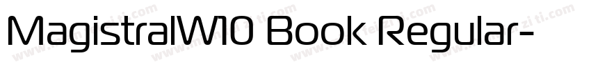 MagistralW10 Book Regular字体转换